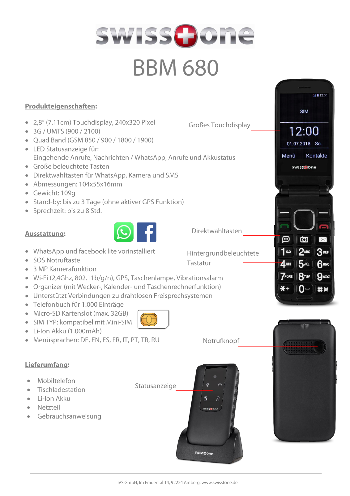 Swisstone BBM 680 User Manual