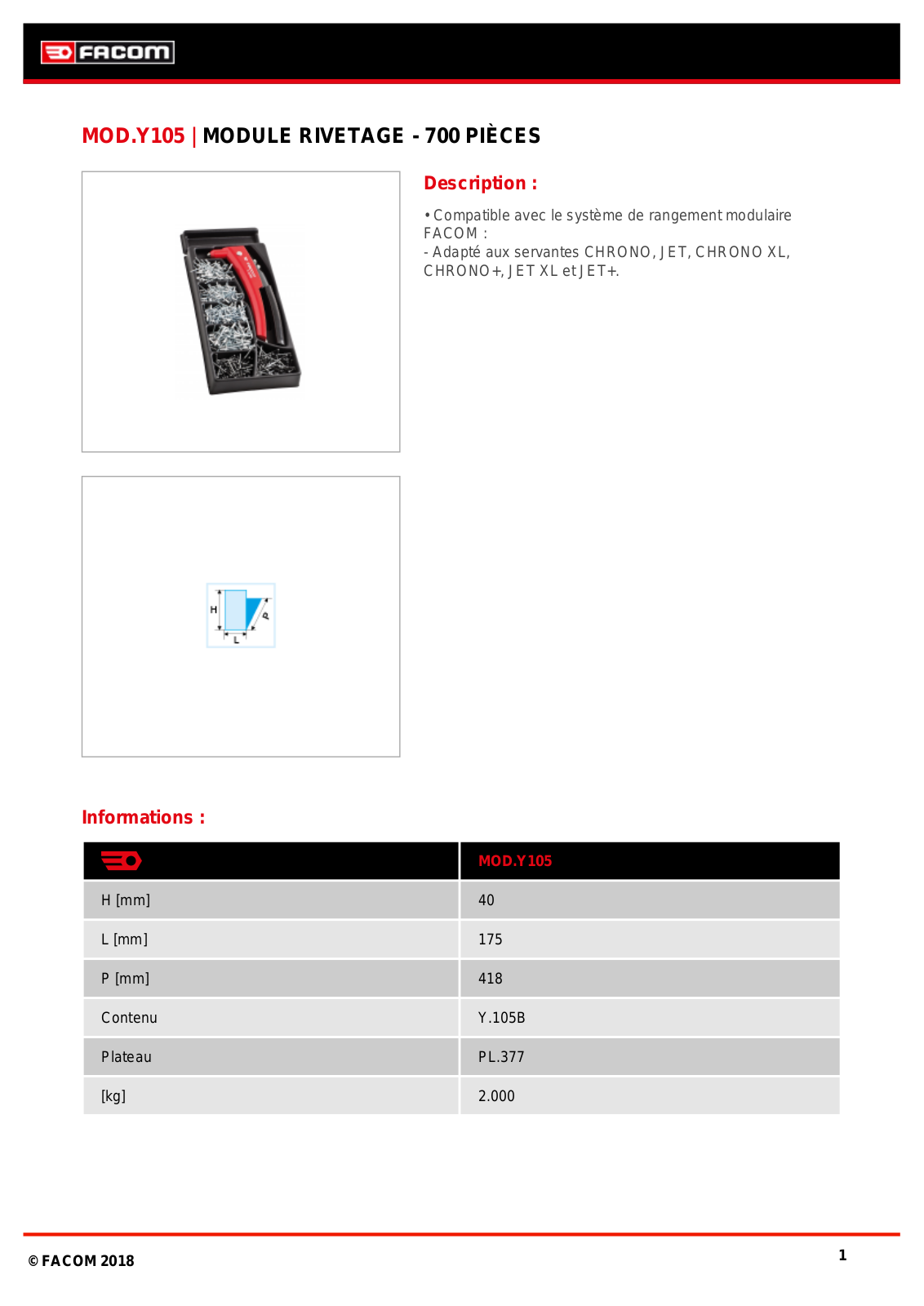 Facom MOD.Y105 Specification - ManualMachine.com