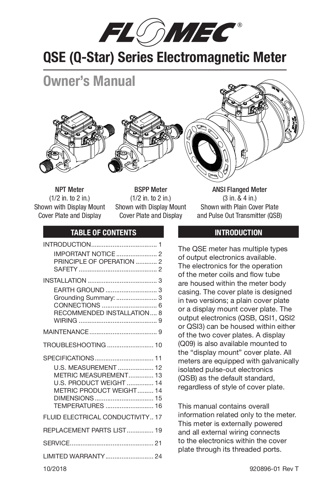 GPI - Great Plains Industries QSE Series Owners Manual