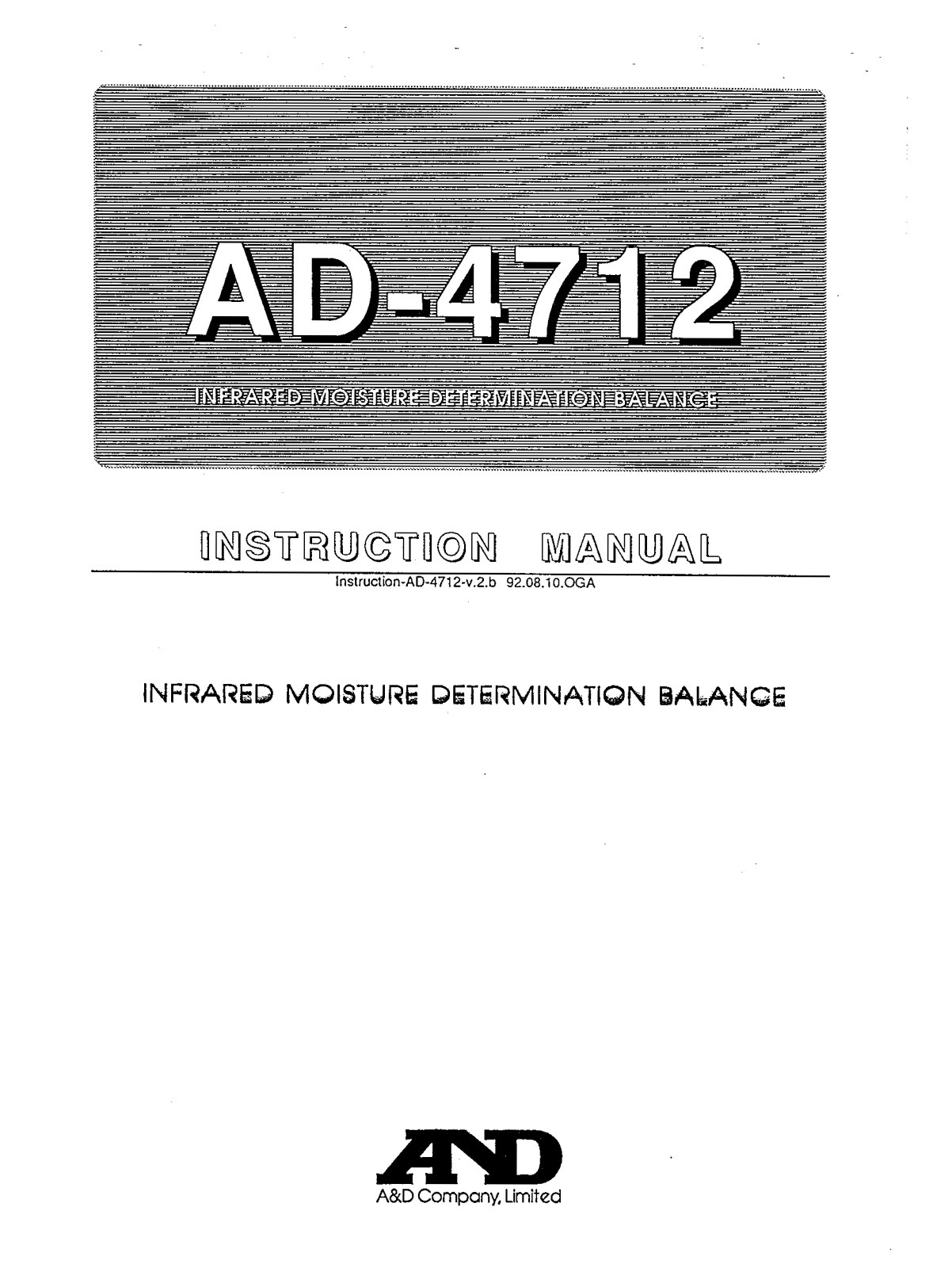 A&D AD-4712 User Manual