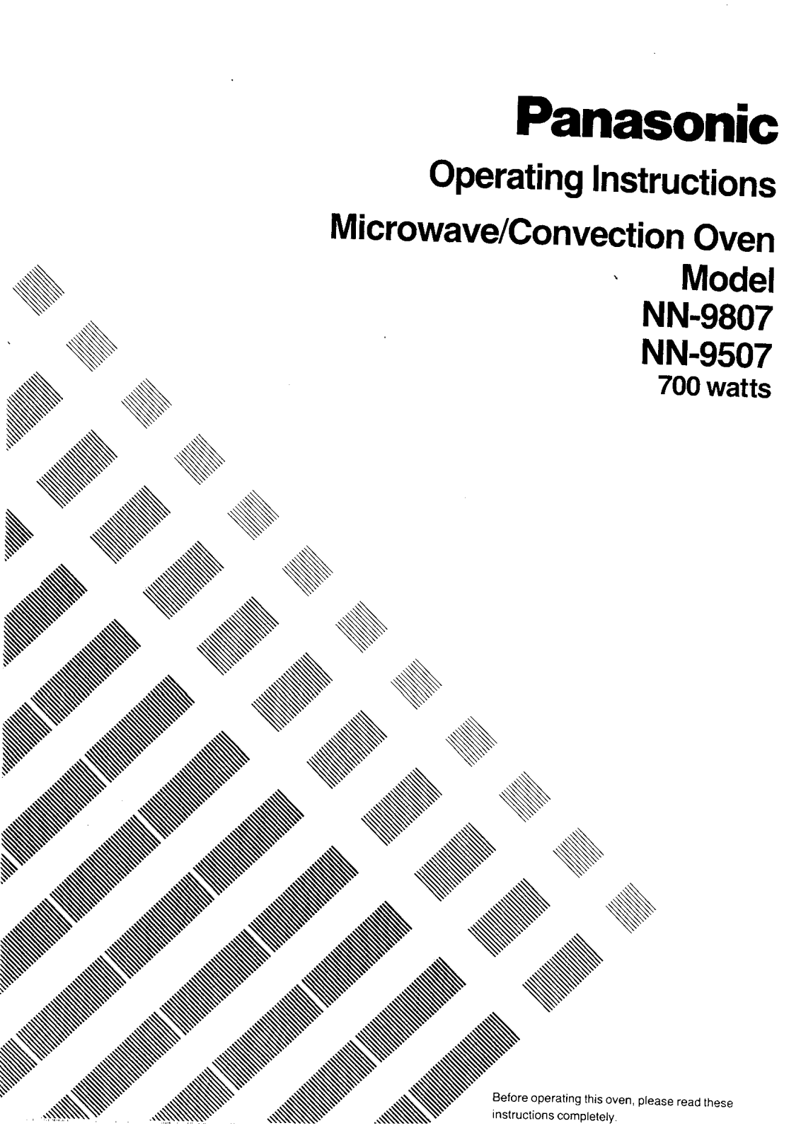 Panasonic NN-9807 User Manual