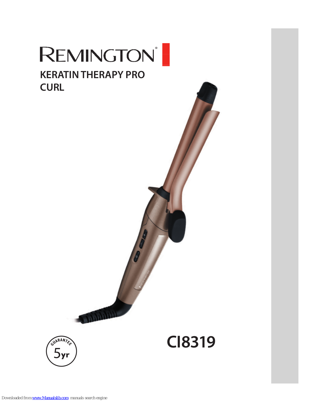 Remington KERATIN THERAPY PRO CURL CI8319 User Manual