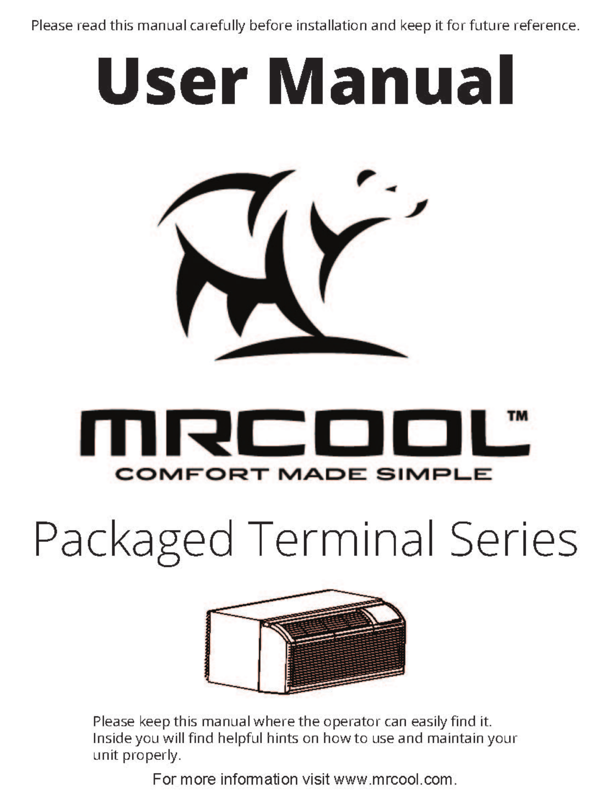 MRCOOL PTHP09335, PTHP07325, PTHP12335 User Manual