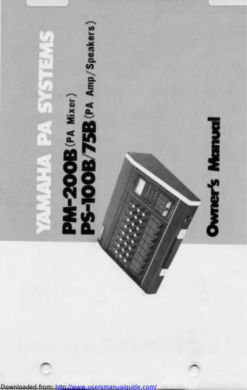 Yamaha Audio PS-75B, PS-100B User Manual