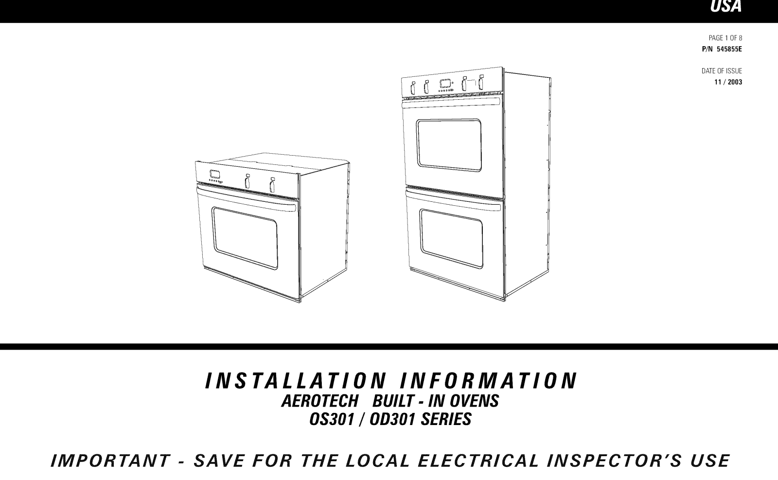 Fisher & Paykel OD301, OD301MV1-87818, OD301MV1-87893, OD301MV2-87930, OD301MV2-87932 Installation Guide - ManualMachine.com