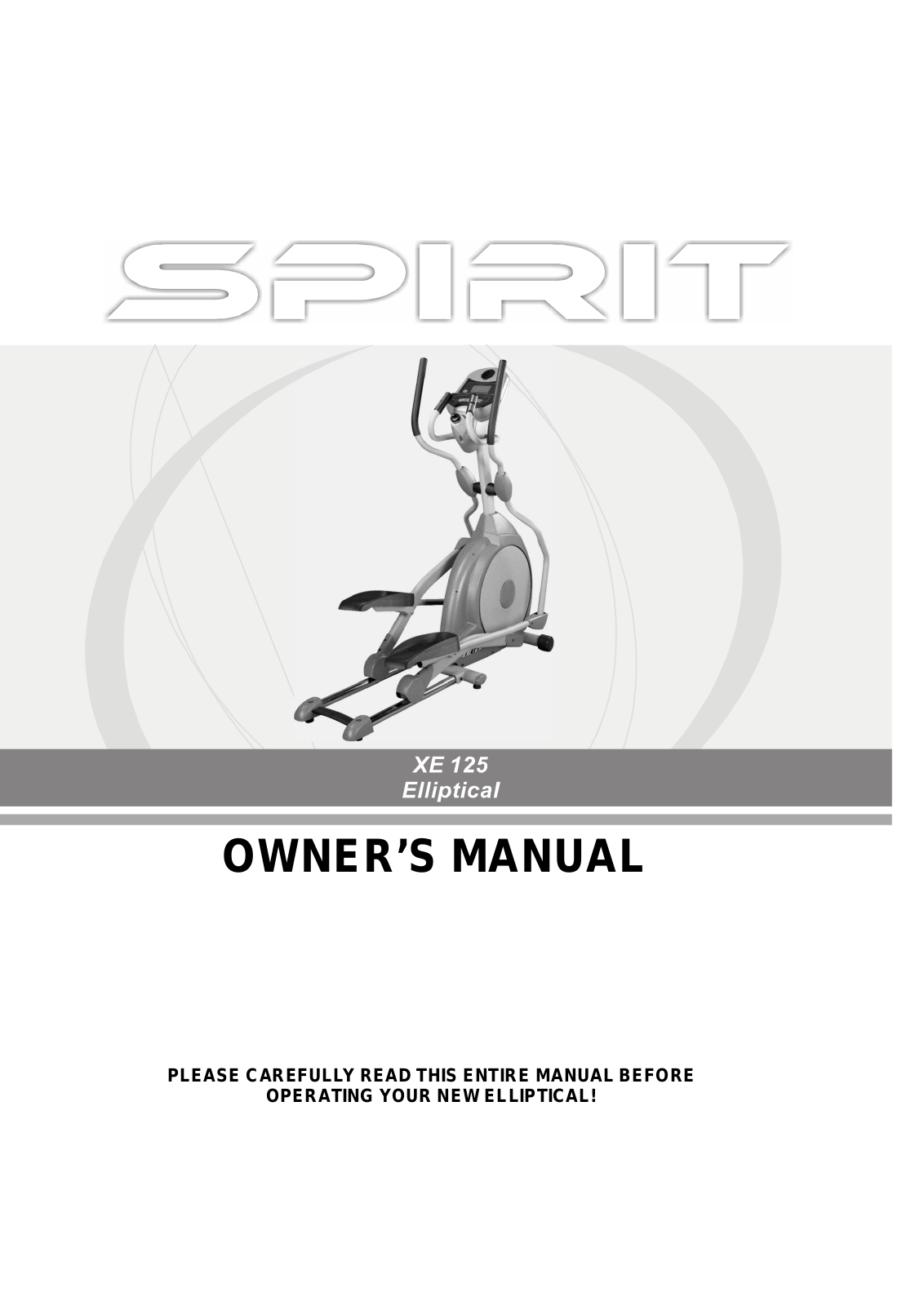 Spirit XE 125 User Manual