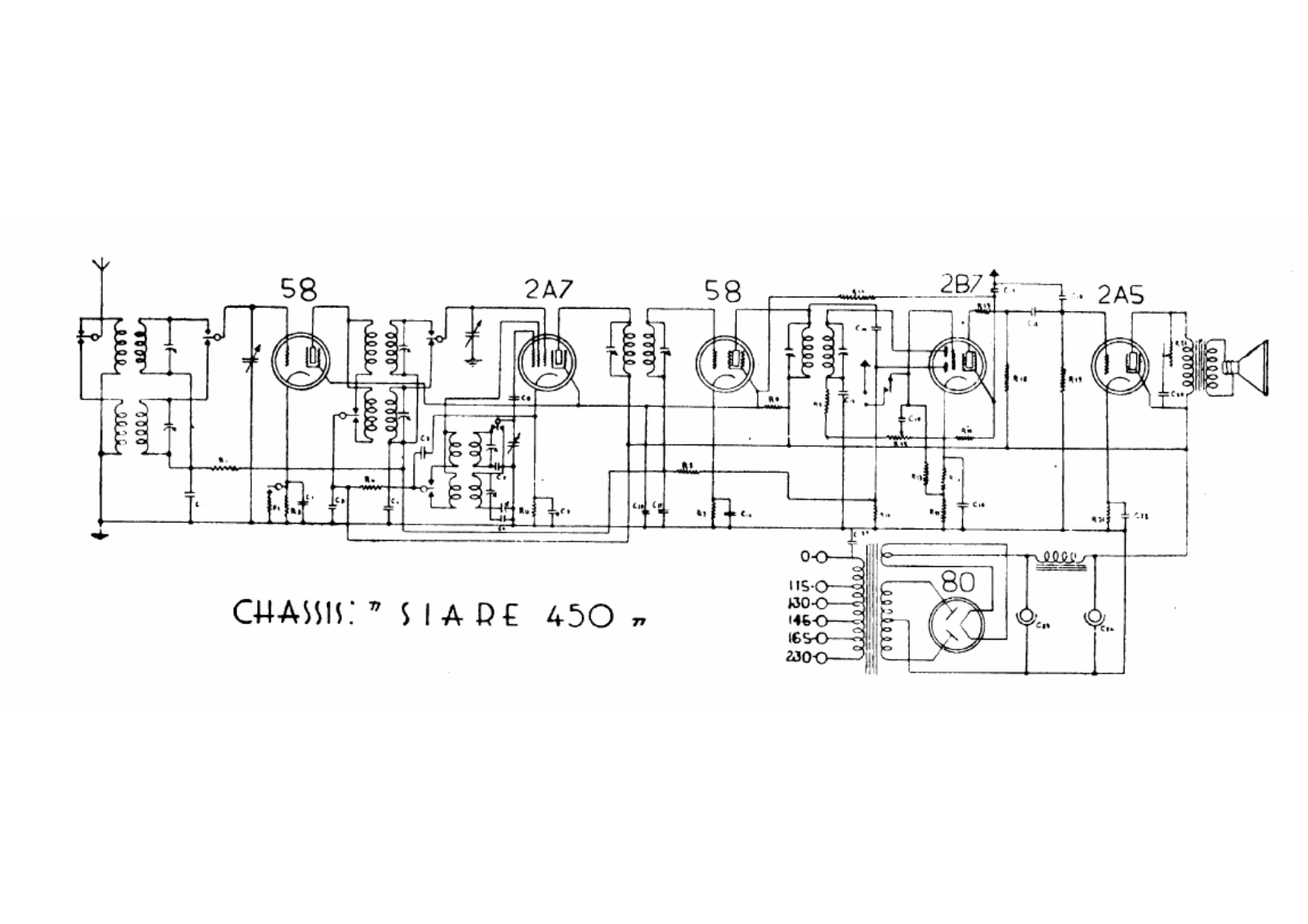 Siare Crosley 450 schematic