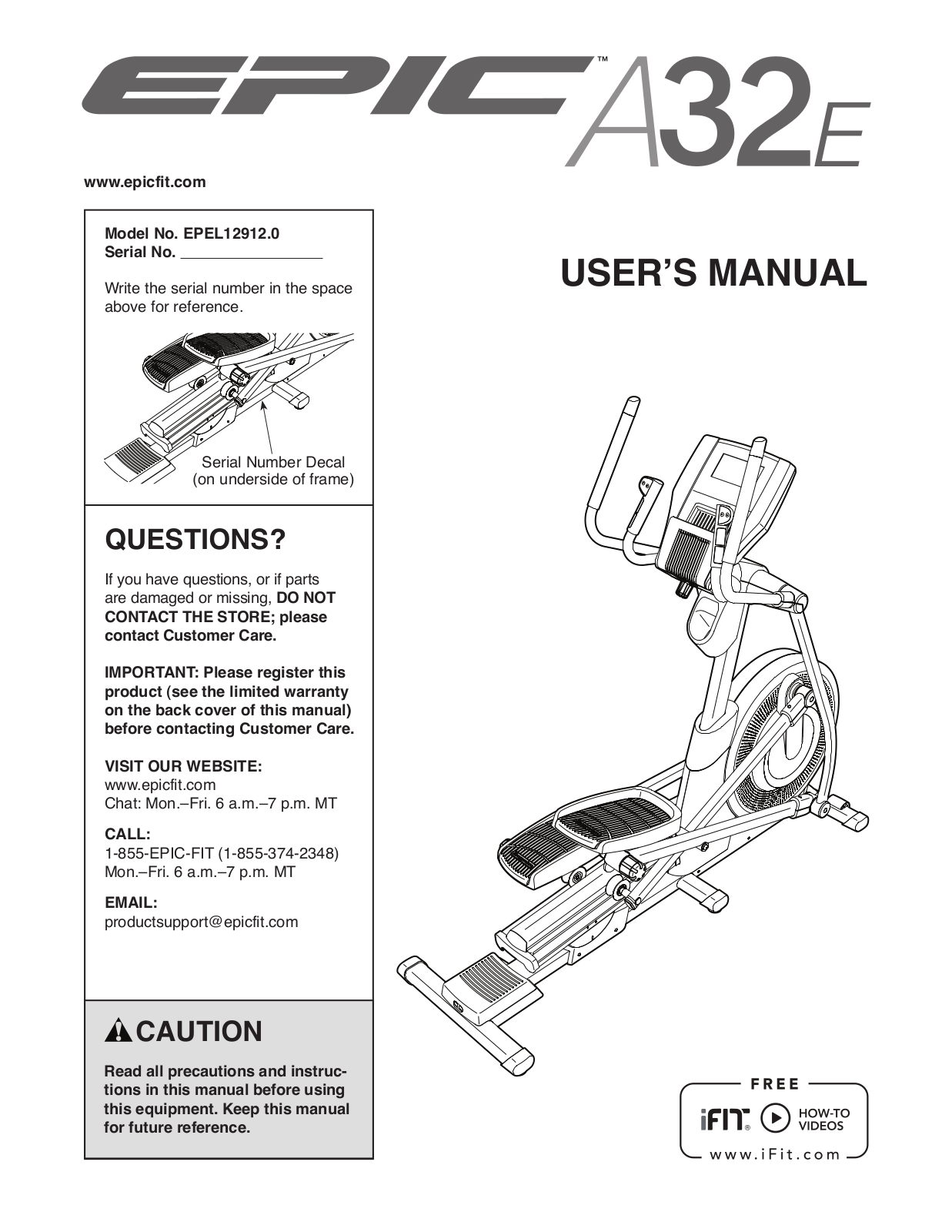 Epic EPEL129120 Owner's Manual