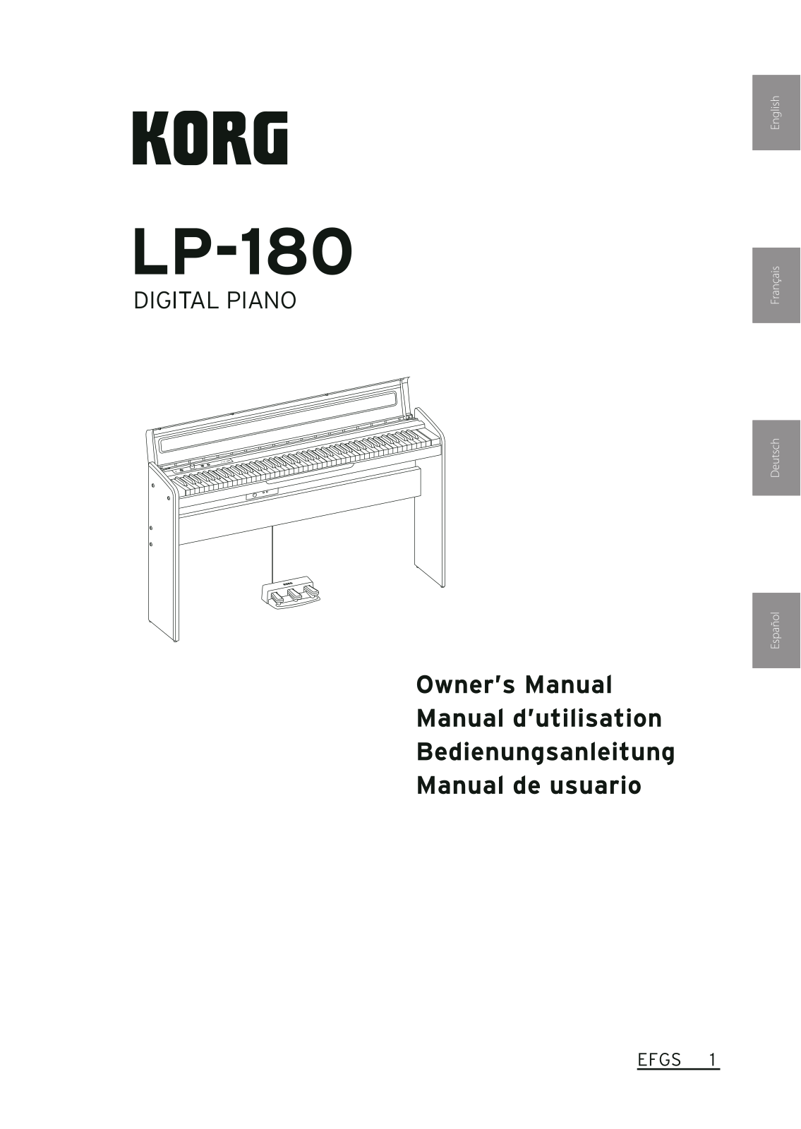 Korg LP-180 Owner's Manual