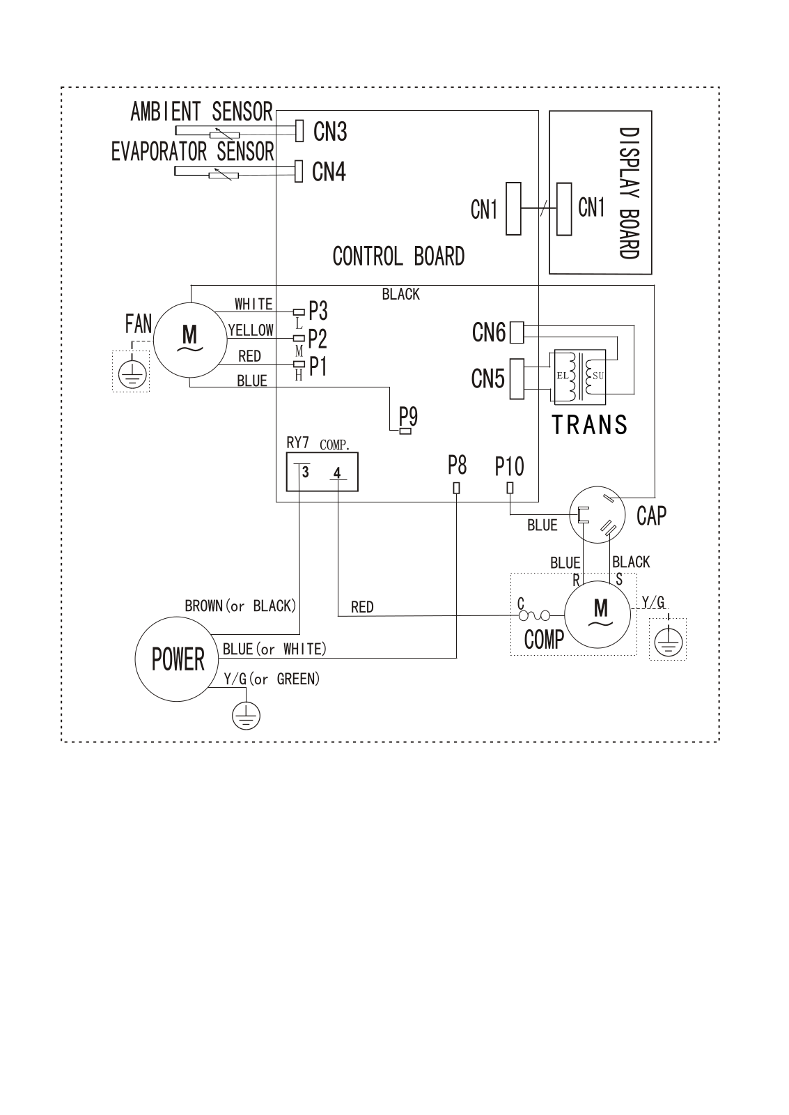 Frigidaire FRA104ZU1, FRA084ZU1, FRA124ZU1 Wiring Diagram