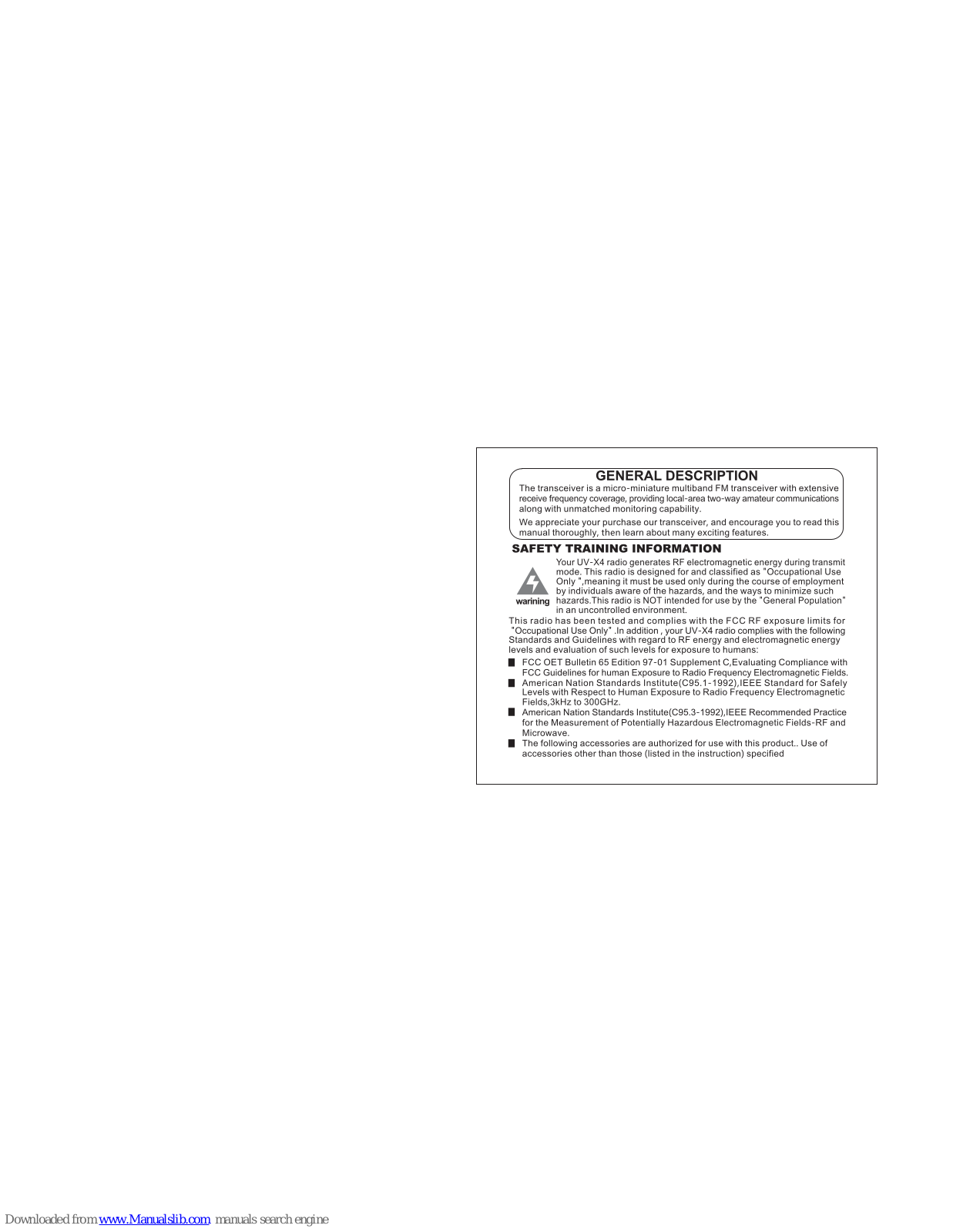 Vero Telecom UV-X4 User Manual - ManualMachine.com