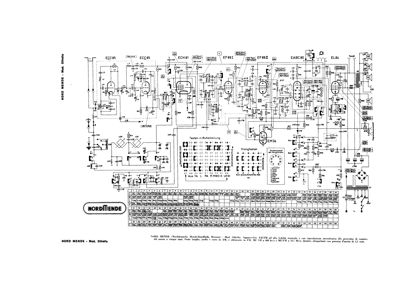 Nordmende othello schematic