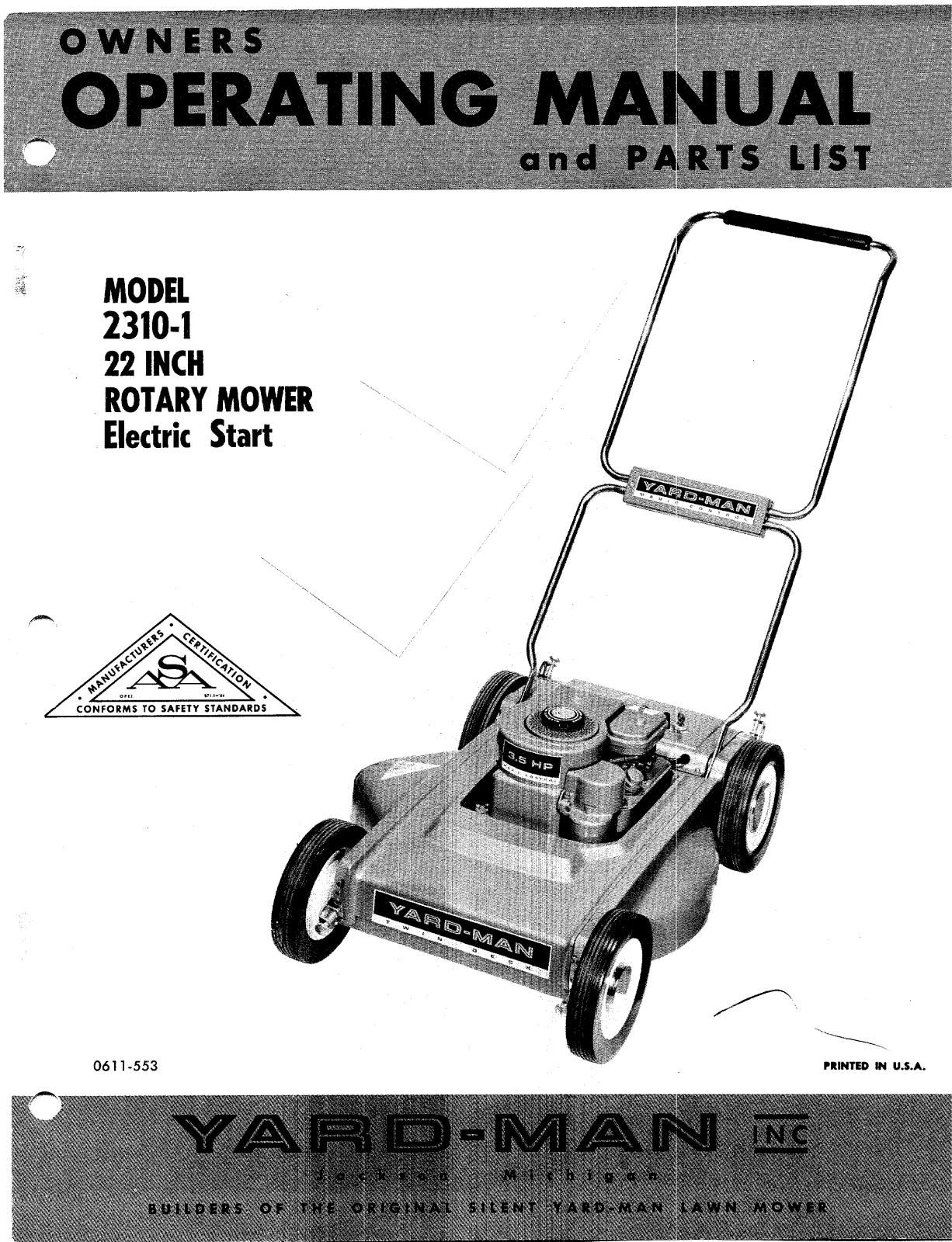 Yard-Man 2310-1 User Manual