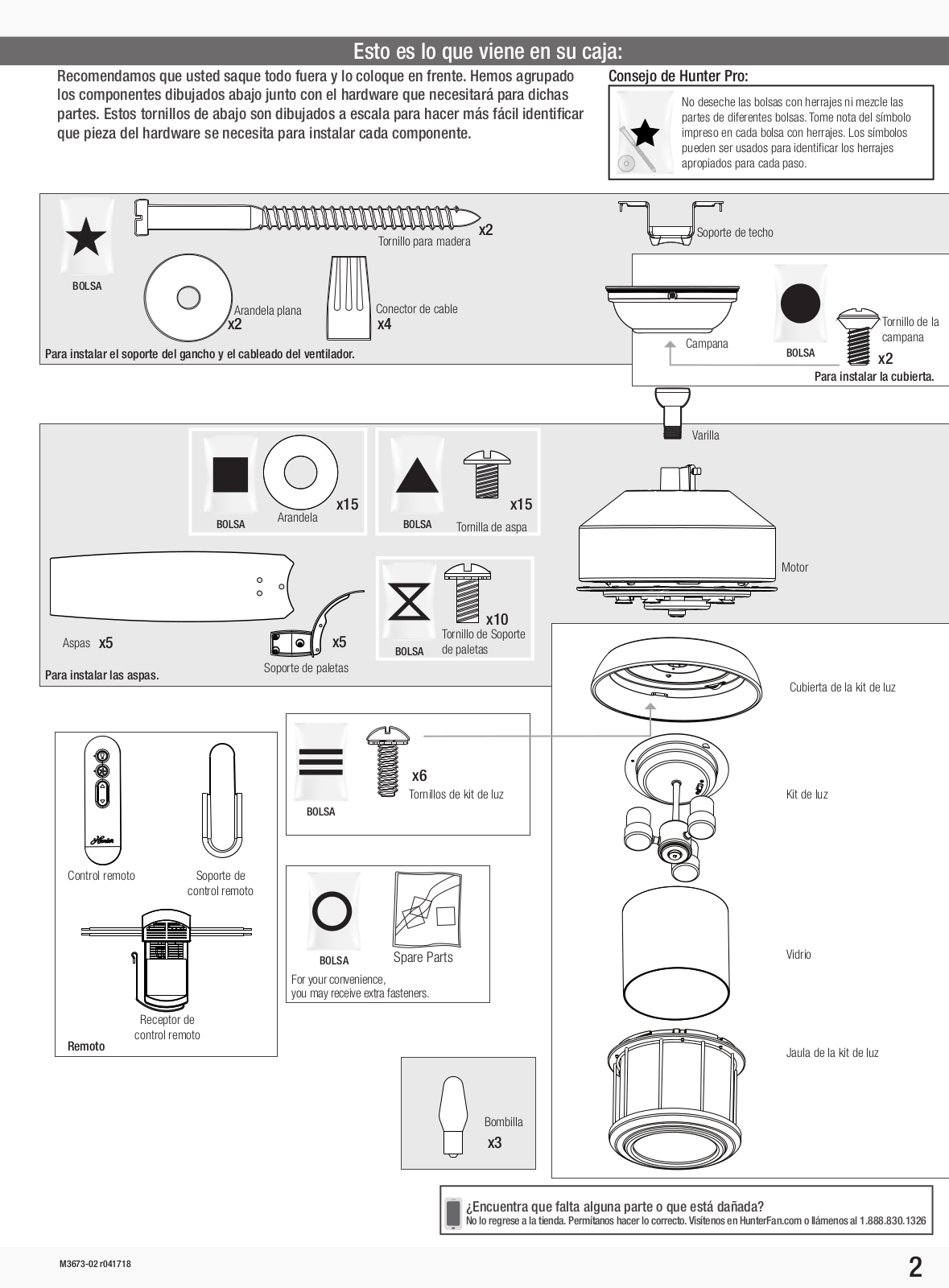 Hunter 59420 Owner's Manual (Spanish)