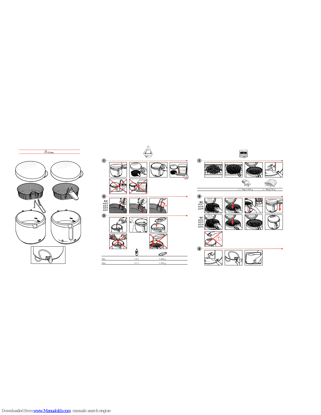 TEFAL FF100630, PRISSIMA Quick Manual - ManualMachine.com