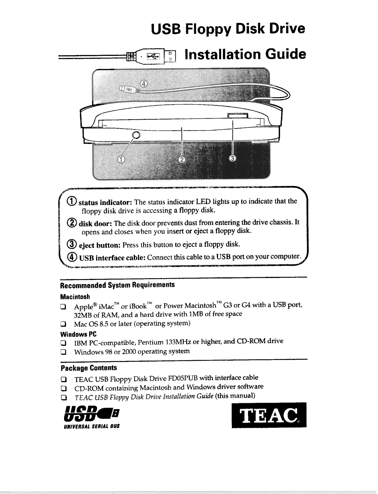 Teac UFD0010A User Manual