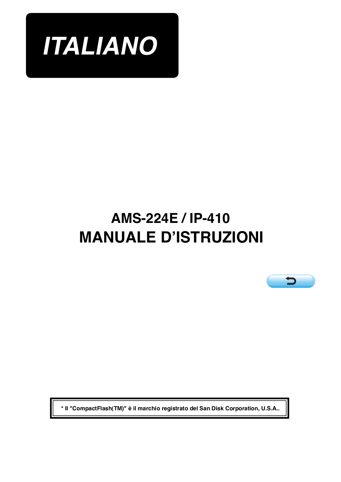 JUKI AMS-224E/IP-410 Instruction Manual