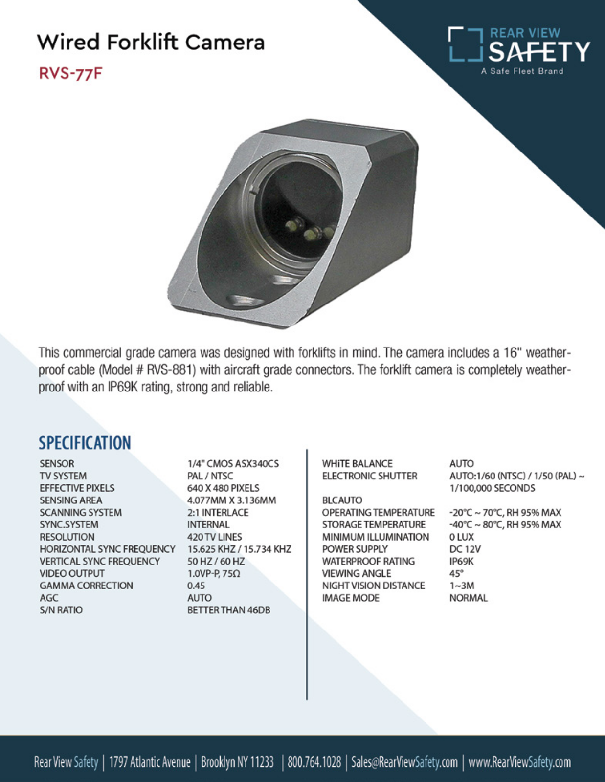 RVS Systems RVS-656, RVS-77F-NC Specsheet