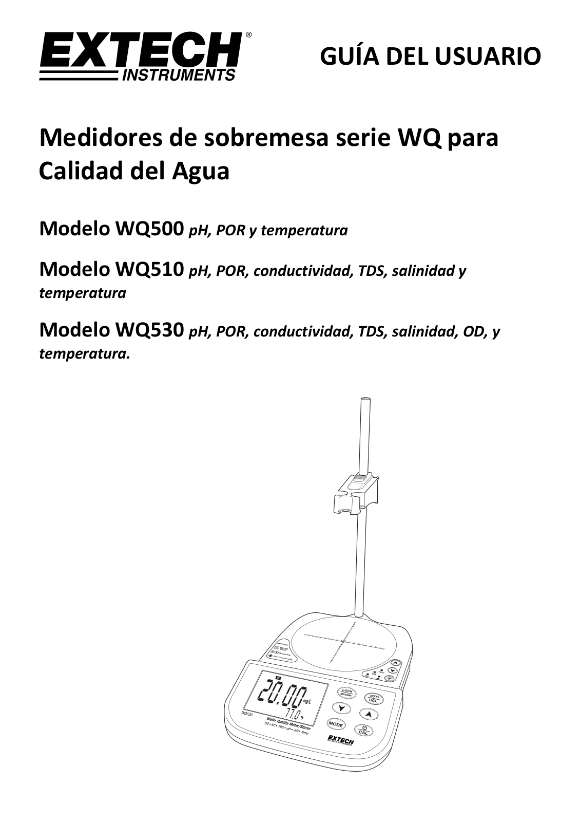 Extech WQ500, WQ530, WQ510 User guide