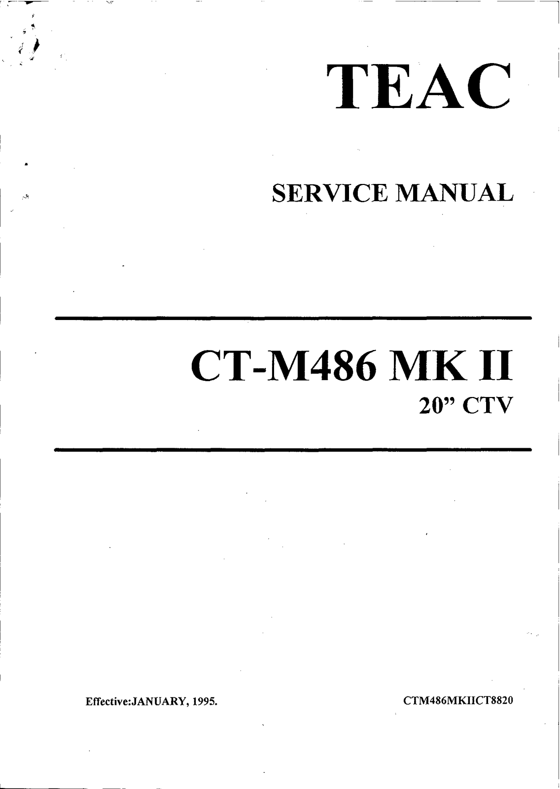 TEAC CTM-486 Mk2 Service manual