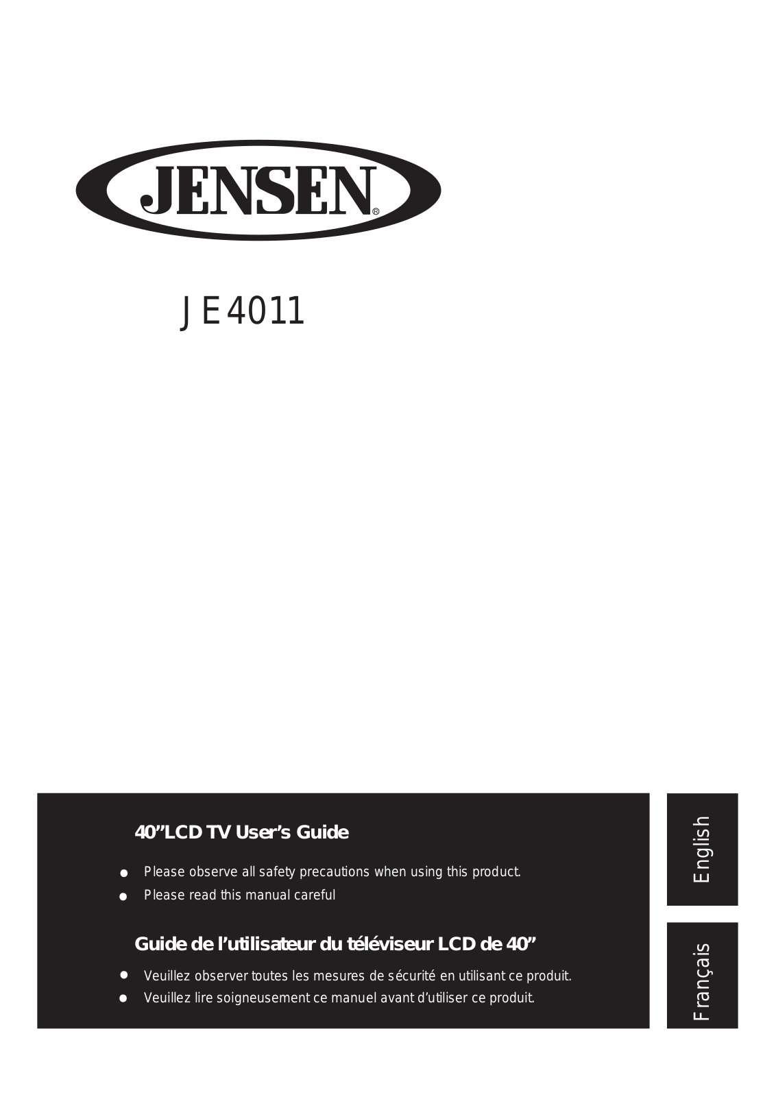 Jensen JE4011 User Manual