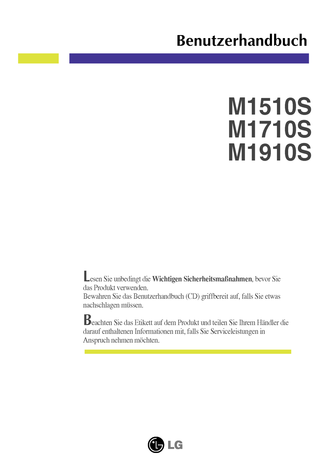 LG M1710S-BN User Guide