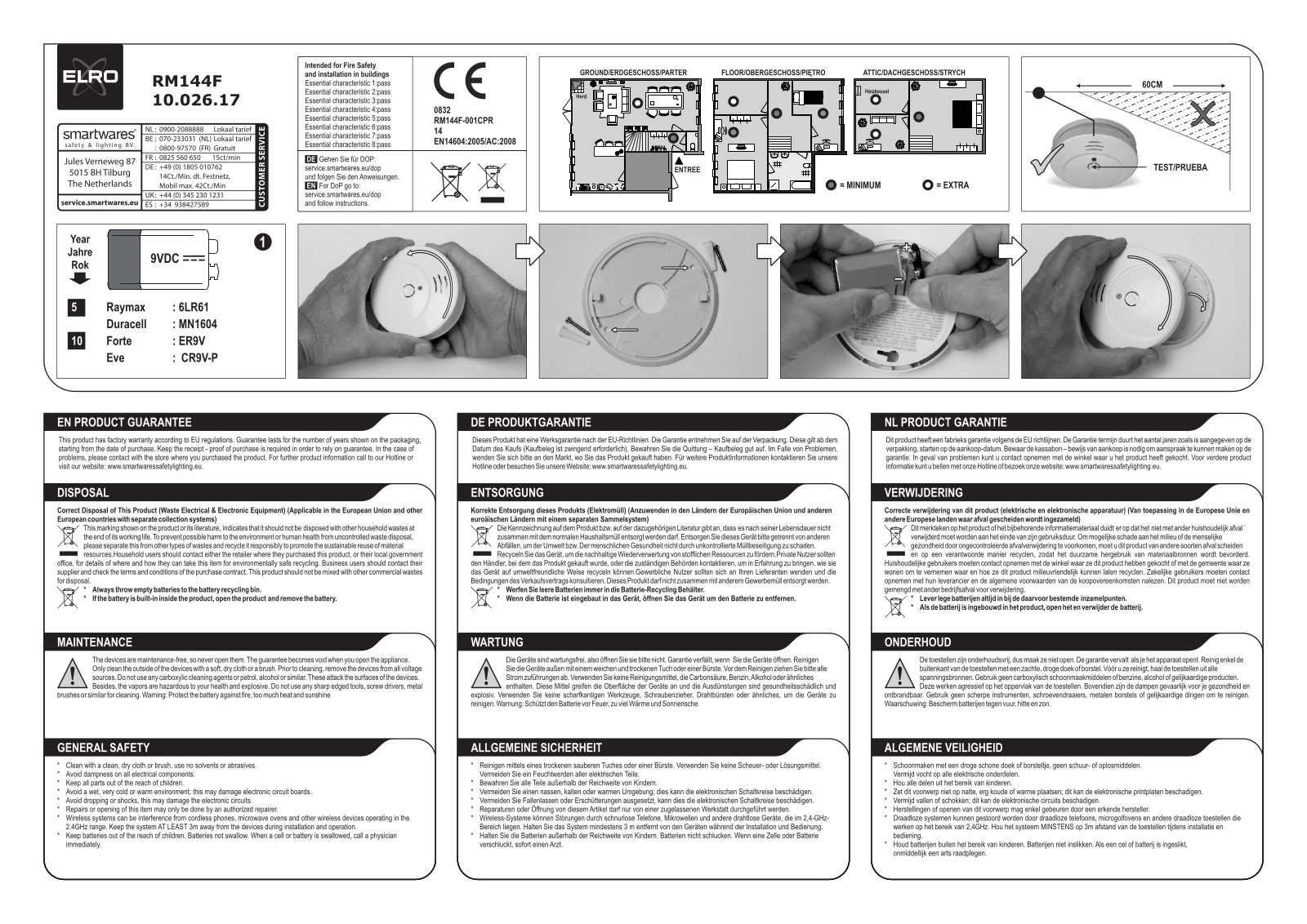 ELRO RM144F User manual