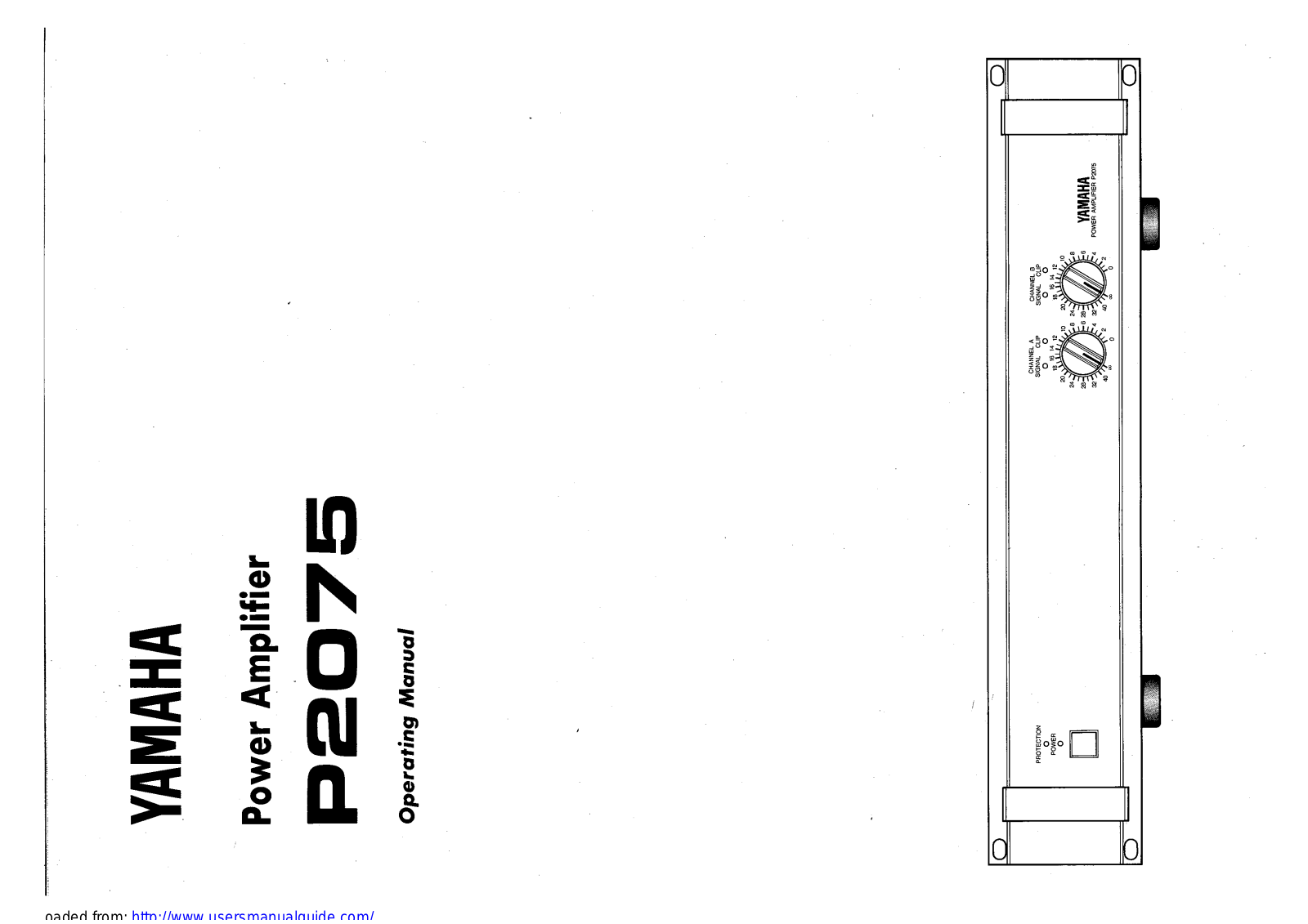 Yamaha Audio P2075 User Manual