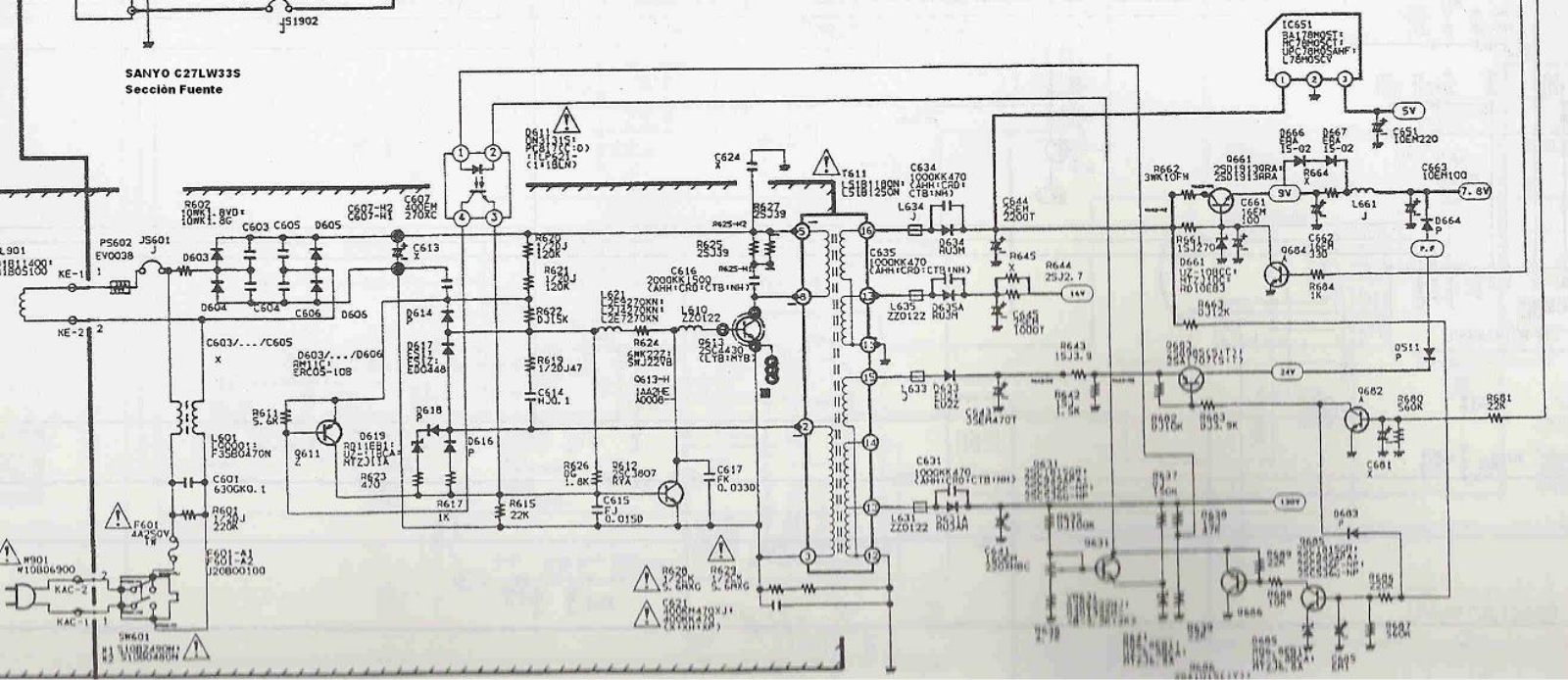 SANYO C27LW33S Diagram