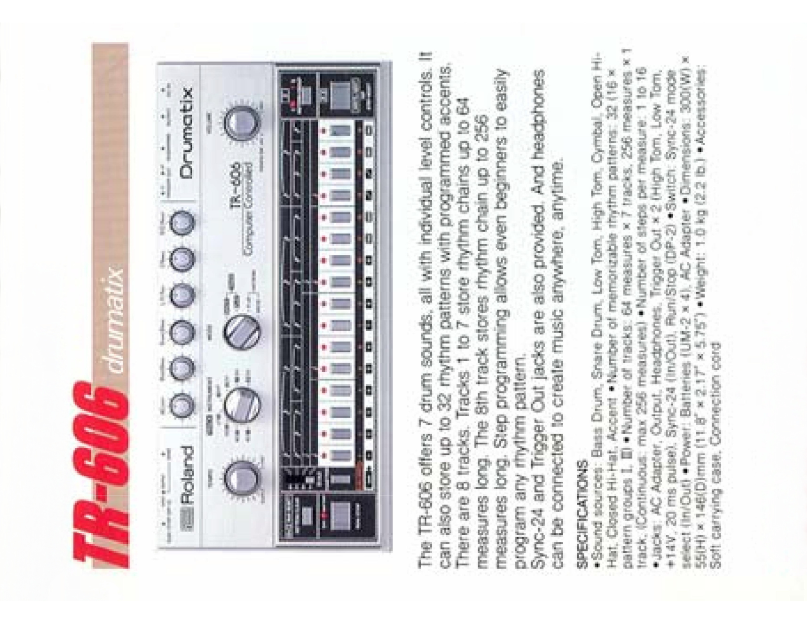 Roland Corporation TR-606 User's Manual