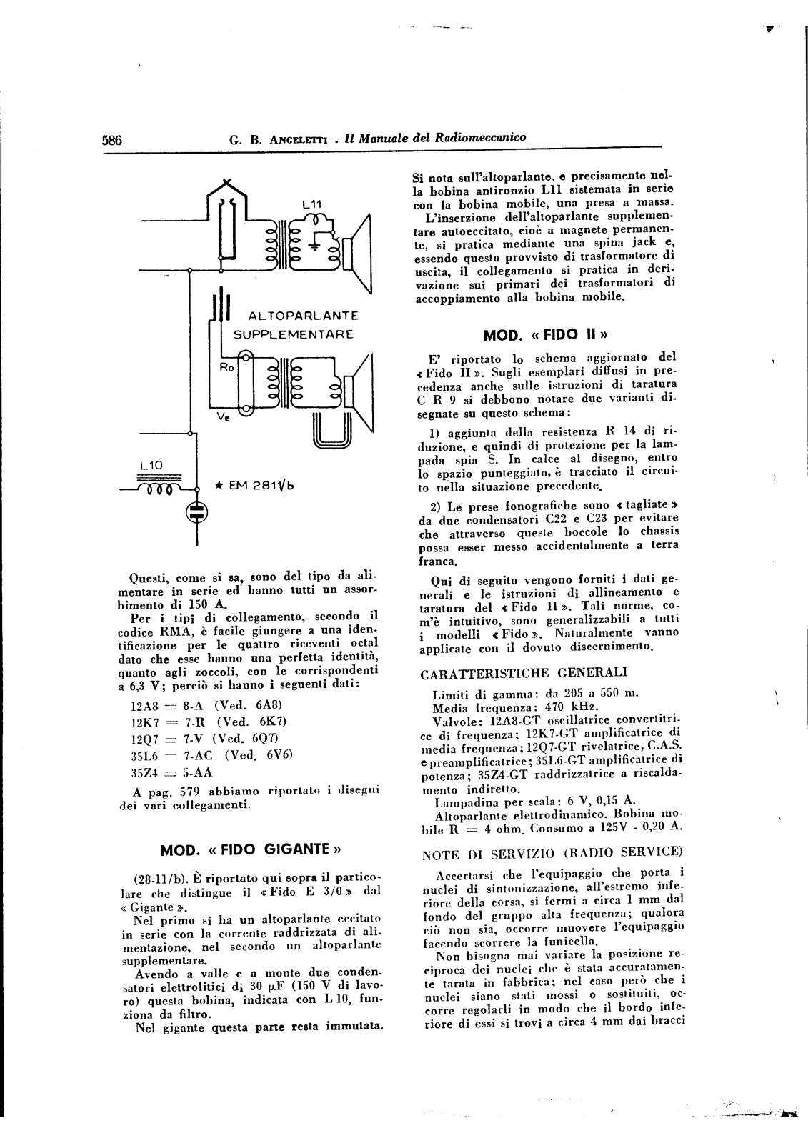 Radiomarelli fido ii note schematic