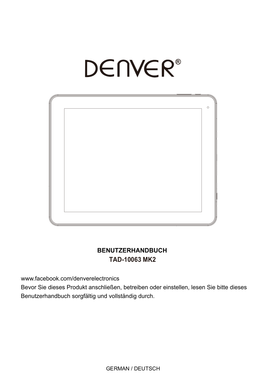 Denver TAD-10063 mk2 User Manual