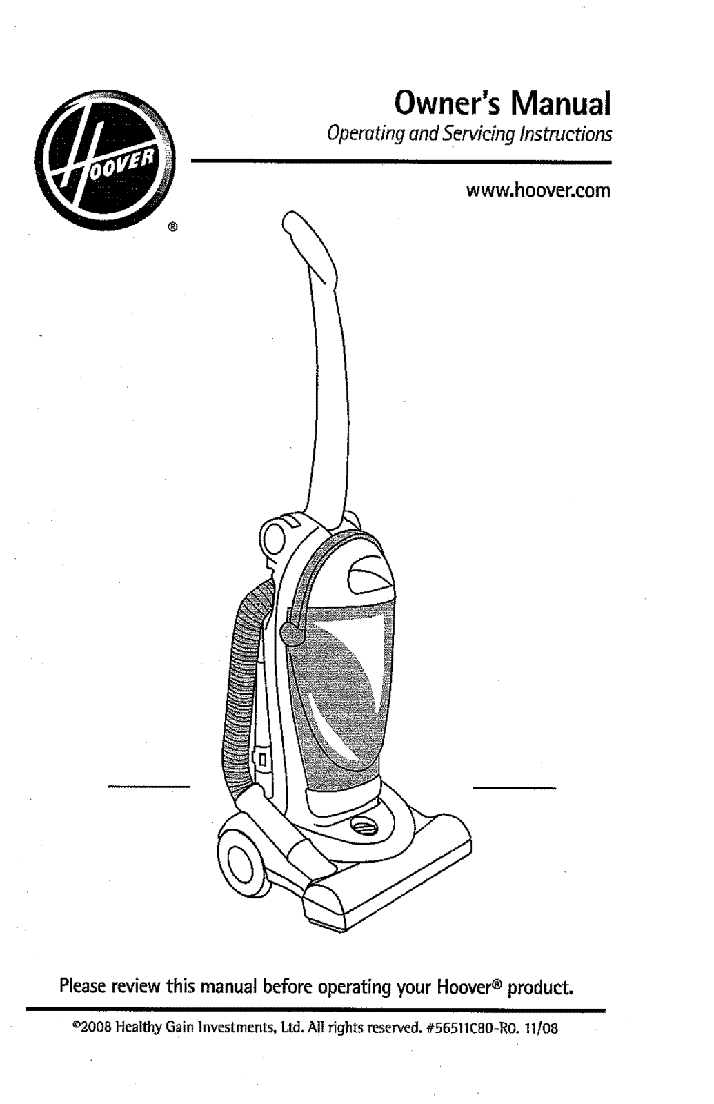 Hoover UH40155 Owner’s Manual