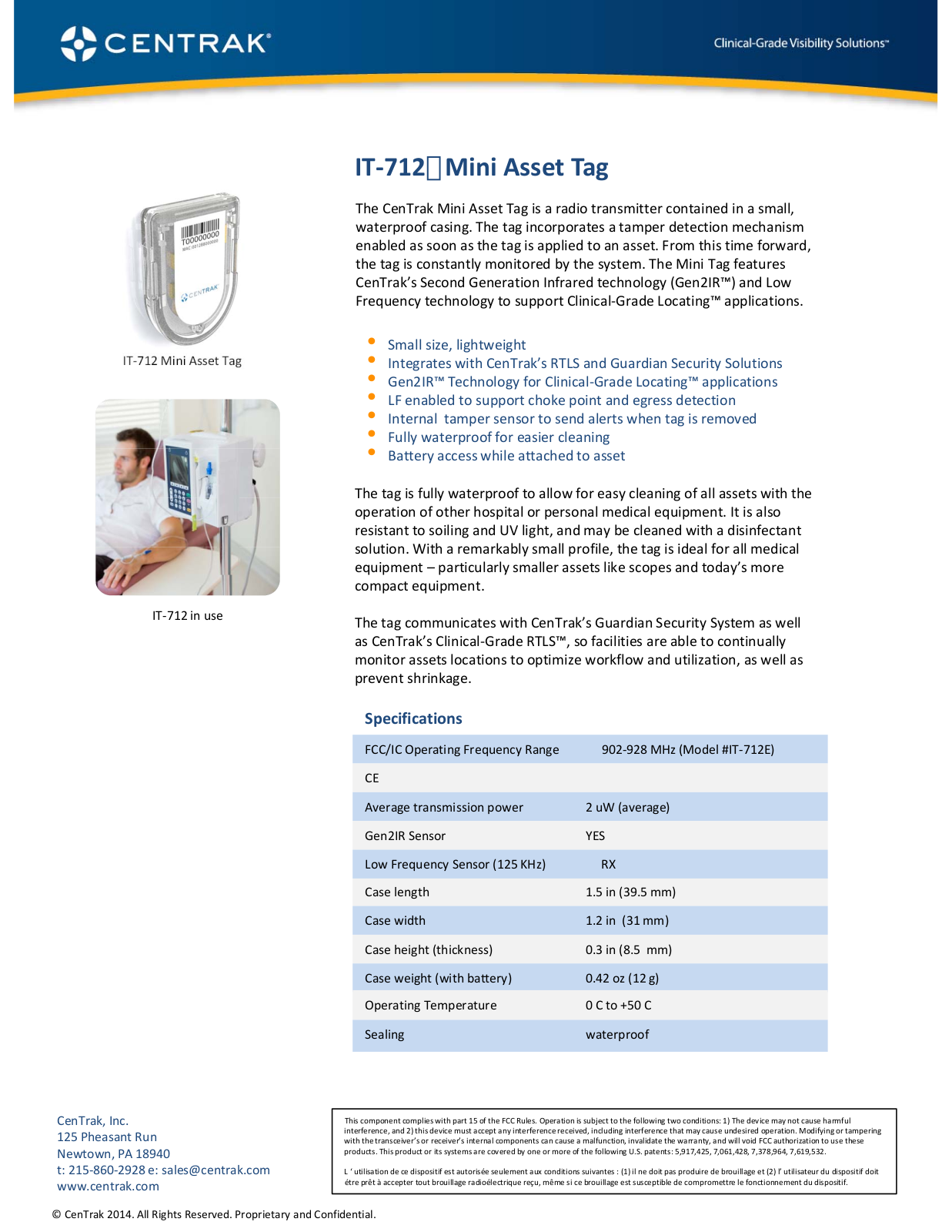 Centrak IT712E User Manual