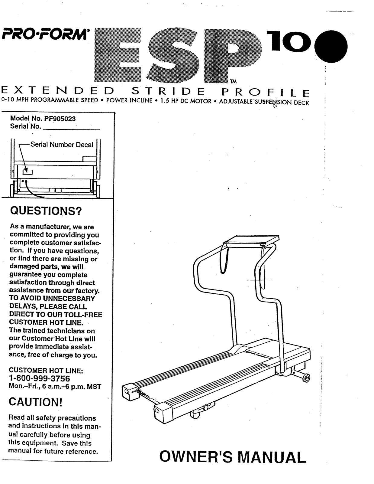 ProForm PF905023 User Manual