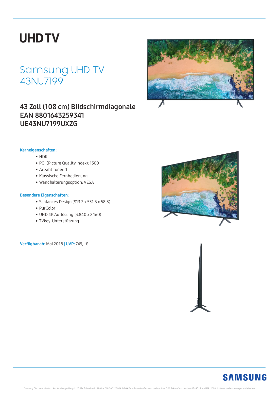 Samsung UE43NU7199 User Manual