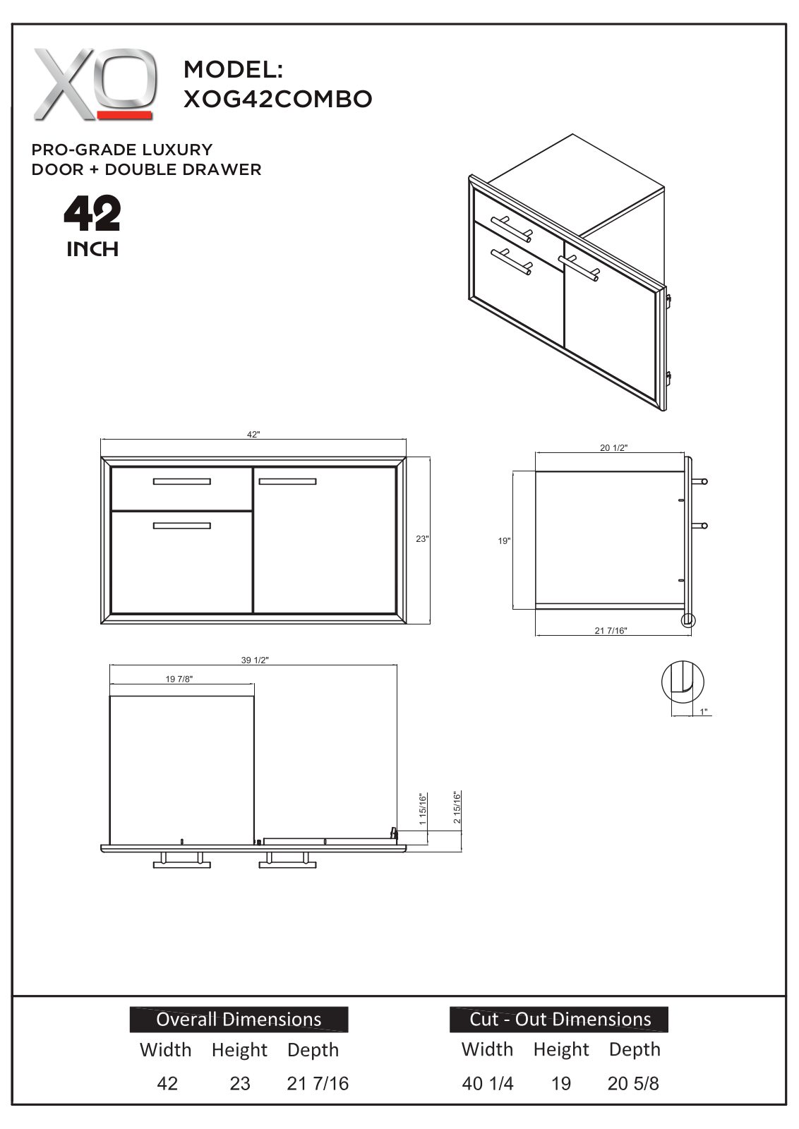 XO XOGRILL009 Specs