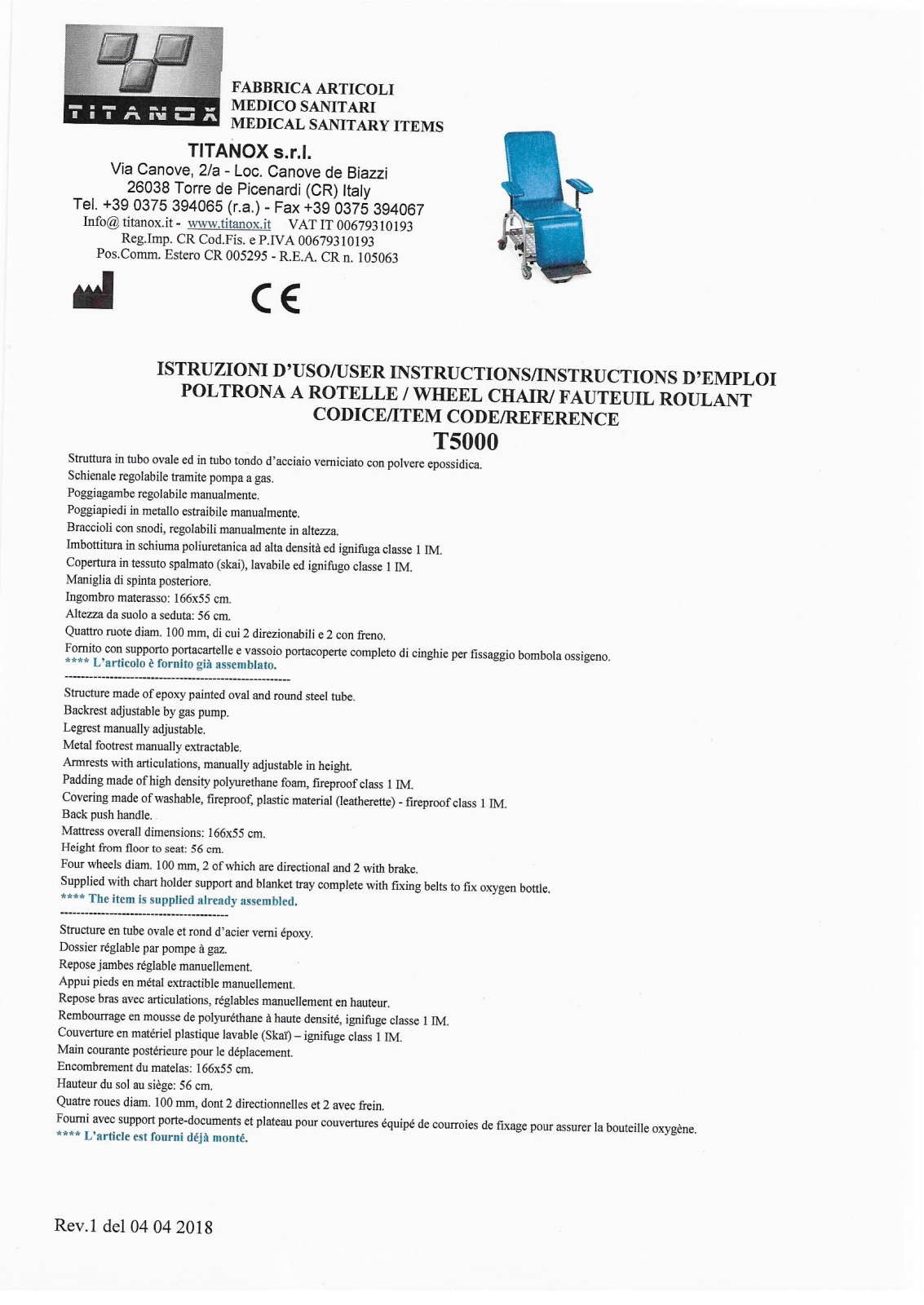 Titanox T5000 User guide - ManualMachine.com