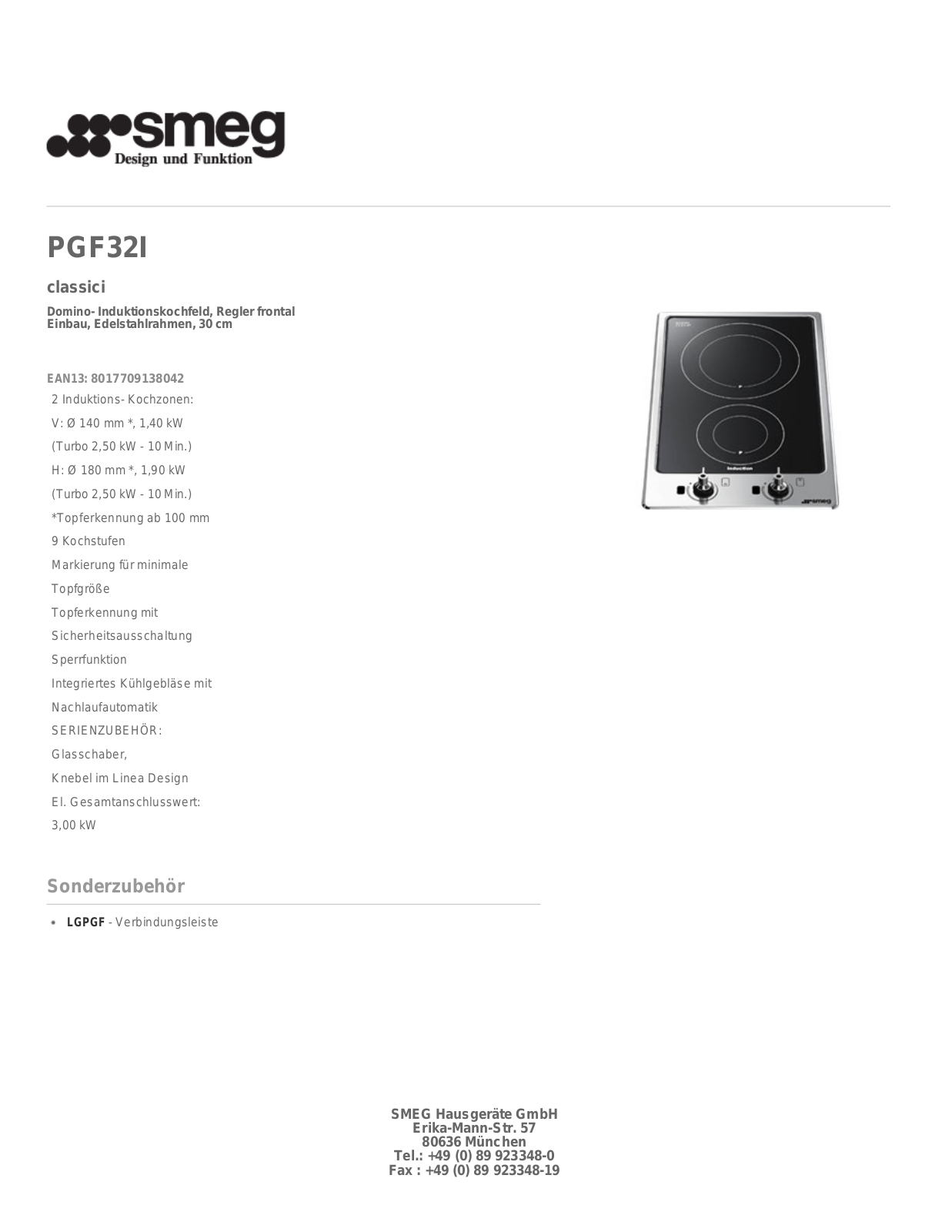 Smeg PGF32I User Manual