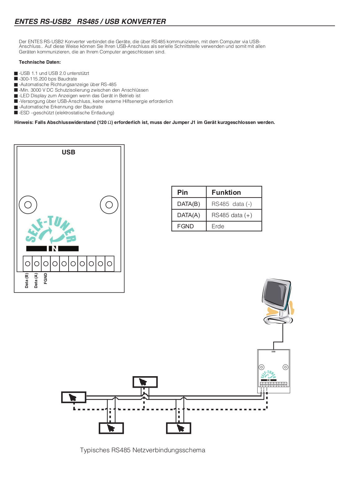 ENTES RS-USB2 User guide