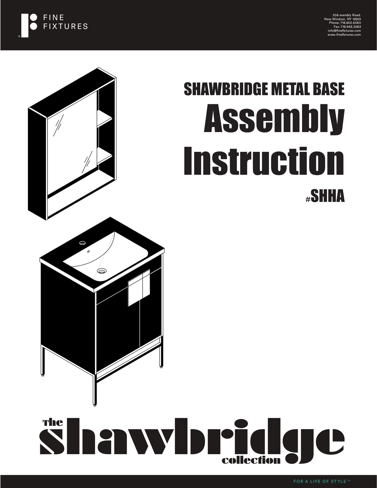 Fine Fixtures SH48WHVANITY Installation Manual