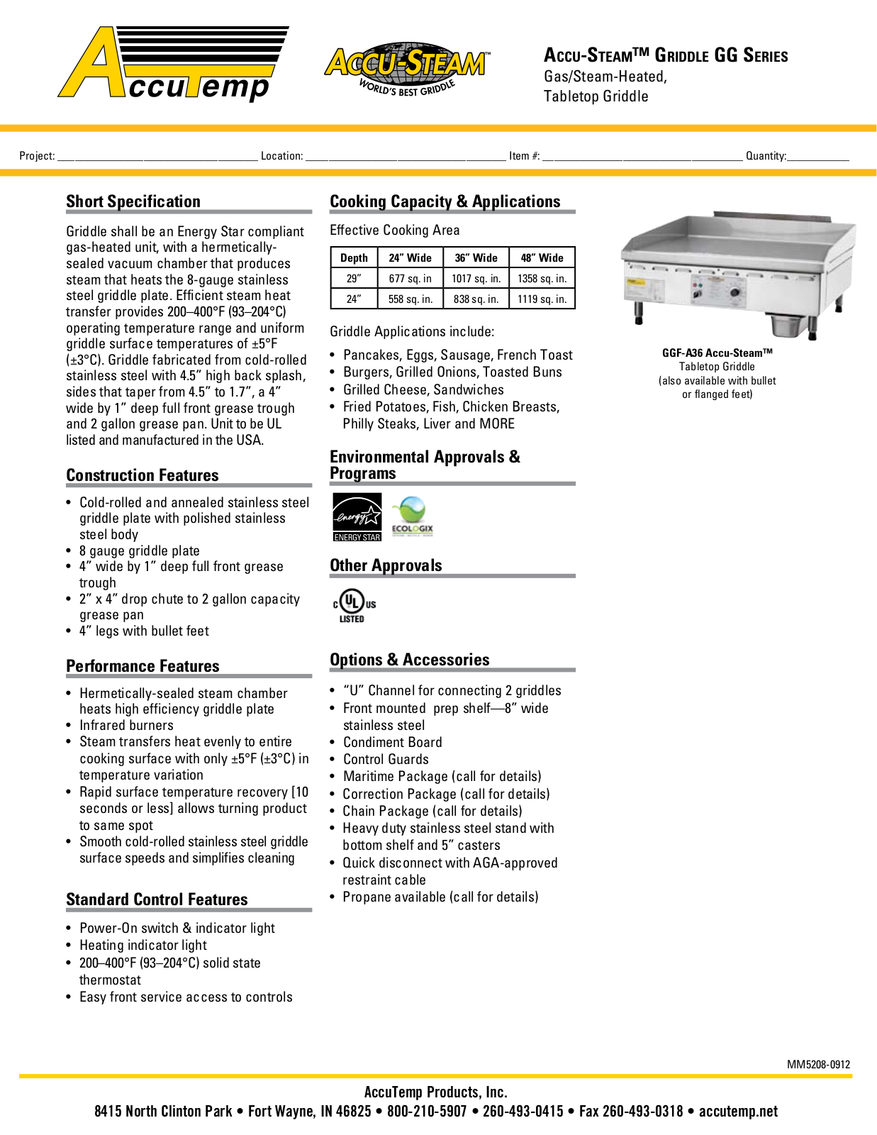 AccuTemp 208-D, 240-D Service Manual