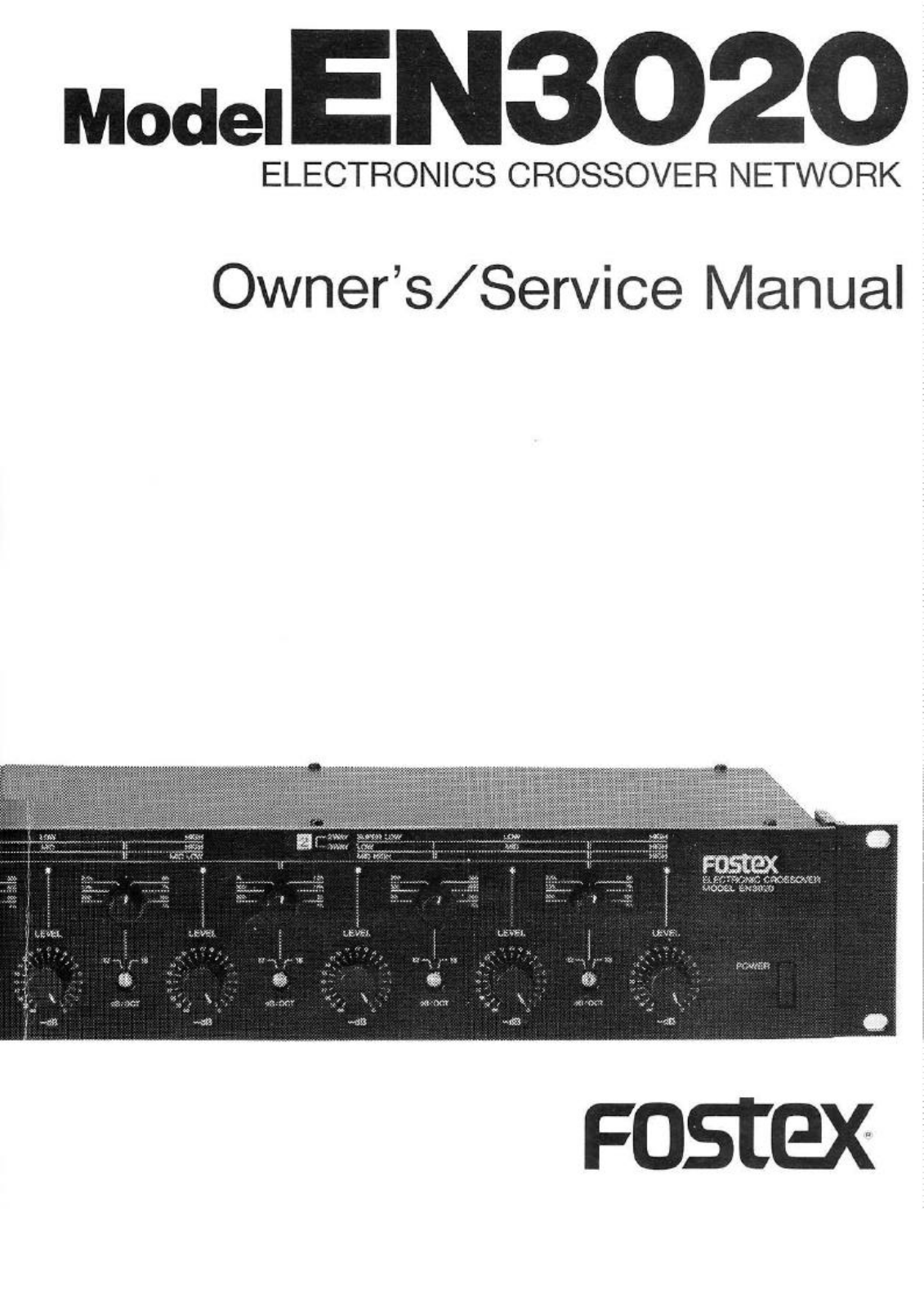 Fostex EN3020 User Manual