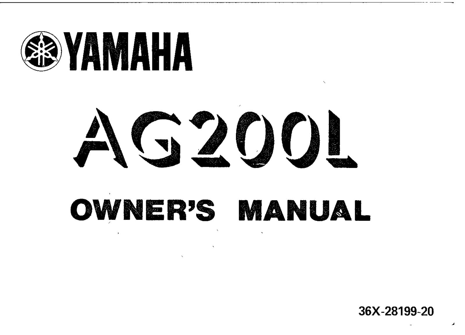 Yamaha AG200 L 1984 Owner's manual