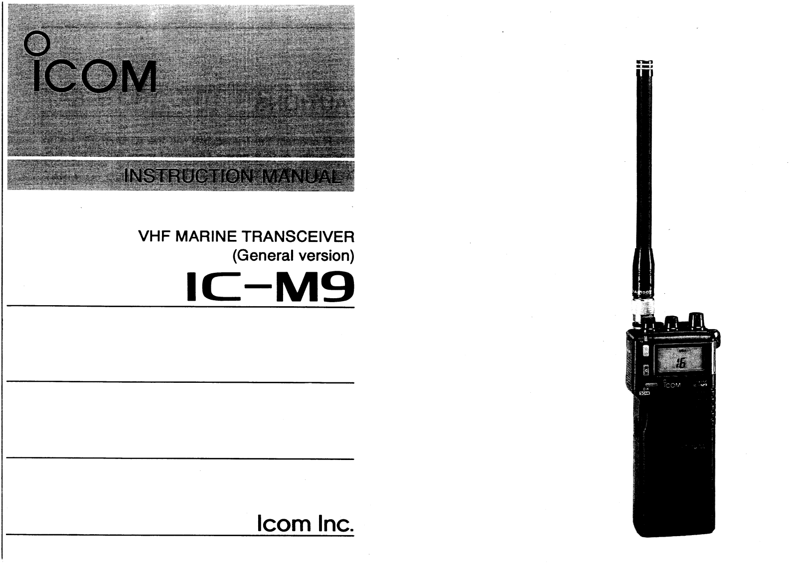 Icom IC-M9 User Manual