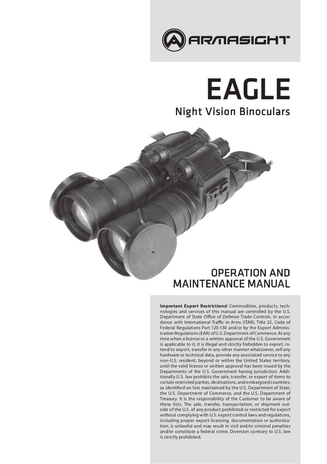 Armasight NSBEAGLE032GDS1 User Manual