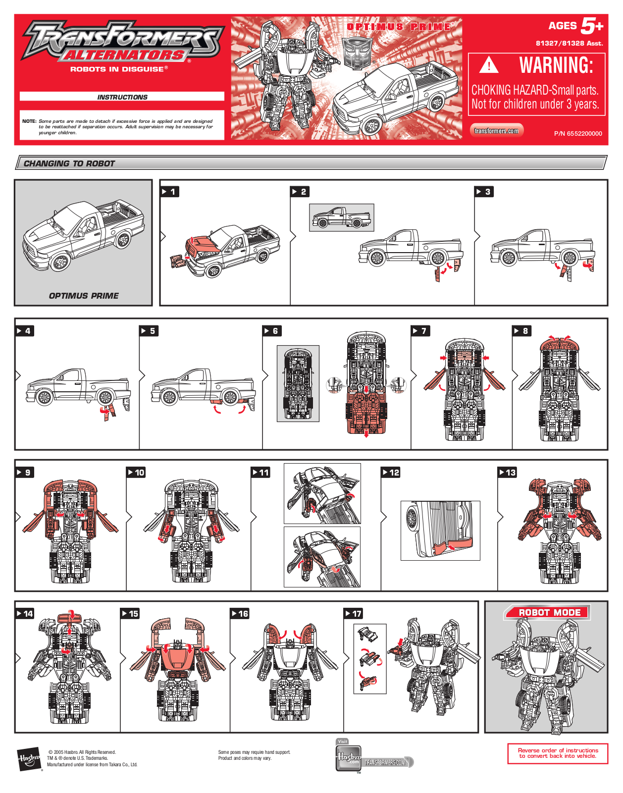 Hasbro Transformers Alternators User Manual