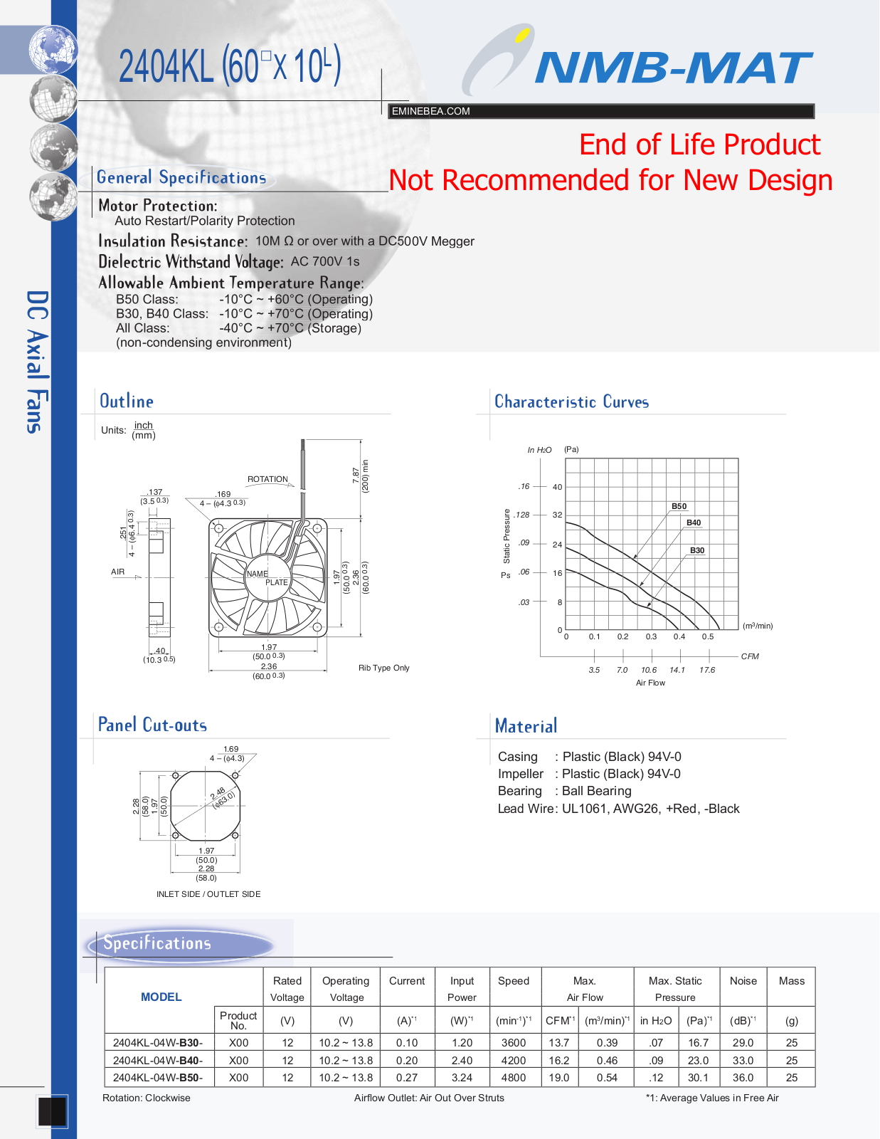 NMB Technologies 2404KL Specifications - ManualMachine.com