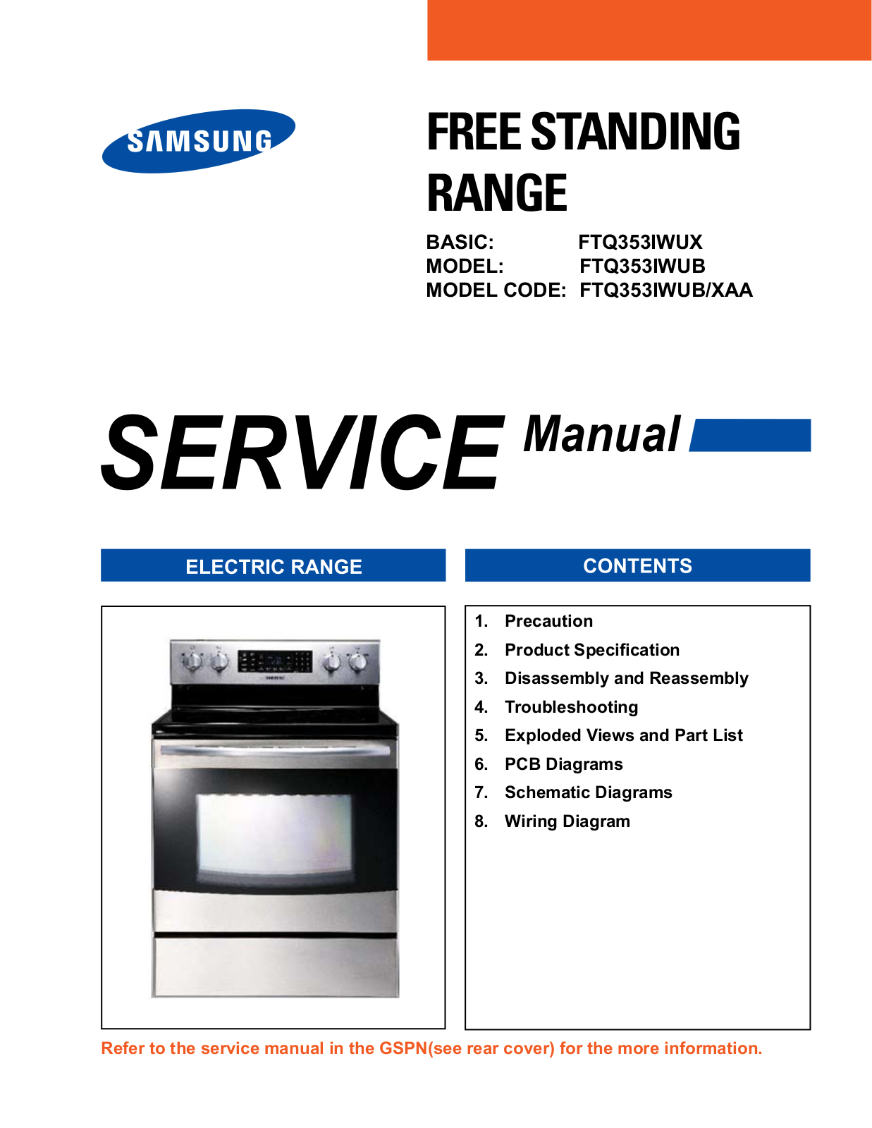 Samsung FTQ353IWUX, FTQ353IWUB Service Manual