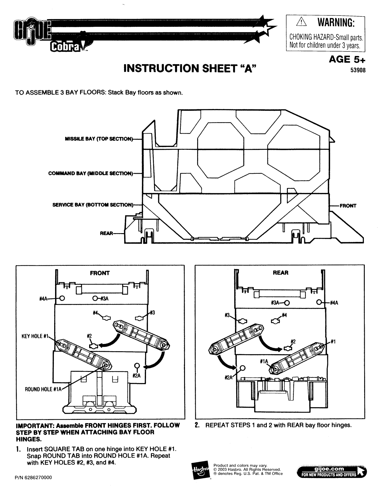 HASBRO GI Joe Mobile Command Center User Manual